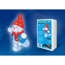 Фигура светодиодная «снеговик-2», 40 светодиодов, uld-m2234-040/sta white ip20 snowman-2 размер 22x17x34 см, -белый, ip20. 11030