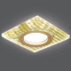 Светильник gauss backlight bl081 квадрат. золотые нити/золото, gu5.3, led 2700k 1/40