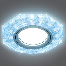 Светильник gauss backlight bl066 восемь гран. белый/серебро/хром, gu5.3, led 4100k 1/40 BL066