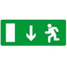 Информационная табличка для автономных эвакуационных светильников человек бегущий вниз 227х90 мм 60964