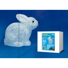 Фигура светодиодная «кролик», uld-m2724-032/sta white ip20 rabbit 32 светодиода, 27x14x24 см, -белый, ip20. 9561