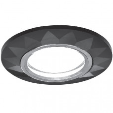 Светильник gauss mirror rr006 гран.кристал черный/хром, gu5.3 1/50 RR006