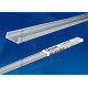 Накладной профиль для светодиодной ленты, ufe-a02 silver 200 polybag анодированный алюминий. длина 200 см. тм uniel.