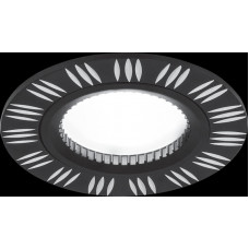 Светильник gauss aluminium al018 круг. черный/хром, gu5.3 1/100 AL018