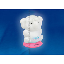 Светильник -ночник серия dtl-305-слоненок/3color/base pink/rech «волшебные фонарики» аккумуляторный на розовой подставке. пластиковая%s 3560