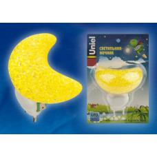 Светильник-ночник. dtl-309-месяц/yellow/1led/0,1вт выключатель на корпусе. блистер 10331