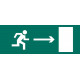 Наклейка направление к эвакуационному выходу направо (150х300) пленка, 150х300 мм) астз