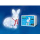 Фигура светодиодная «зайчик», uld-m2732-040/sta white ip20 rabbit-1 40 светодиодов, размер 27x15x32 см, -белый, ip20.