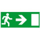 Информационная табличка для автономных эвакуационных светильников дверь на выход направо - 310х112 мм