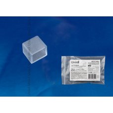 Изолирующий зажим (заглушка) ucw-k10 clear 25 polybag для светодиодной ленты 220в, 10x7мм, цвет прозрачный, 25 штук в пакете. tm uniel. UL-00000870