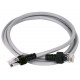 Соединительный кабель ethernet, 2хrj45 в пром. исполнении, cat 5e, 2 метра - стандарт ce