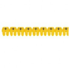 Маркер символ cab3, знак « пост.напряжен. », для кабеля сечением 1.5 – 2.5 мм2, черные на желтом фоне (300 шт.) legrands 38285
