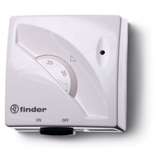 Термостат комнатный 1со 10а, монтаж на стену, поворотная ручка, переключатель вкл/выкл, бежевый (1 шт.) finder 1T011PAS