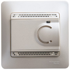 Термостат электронный теплого пола с датчиком, 10a, перламутр glossa GSL000638