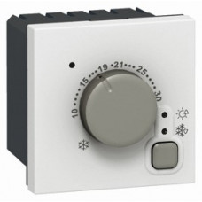 Термостат электронный от 5 до 30° c, 2 модуля, белый, mosaic (1 шт.) legrand 76720