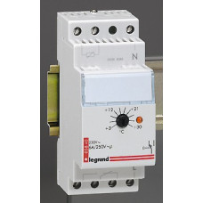 Комнатный термостат для установки в электрошкаф, диапазон регулировки от 3 до 30 (0)c, 2 модуля (1 шт.) legrand 3840