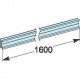 2 монтажная рейки длиной 1600 мм