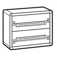 Шкаф распределительный с металлическим корпусом xl3 160 для модульного оборудования, 2 рейки, 450 х 575 х 147 мм (1 шт.) legrand 20002