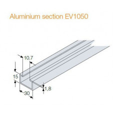 Профиль алюминиевый ш=2000мм 30x15(10шт)s EV1050