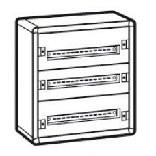Шкаф распределительный с металлическим корпусом xl3 160 для модульного оборудования, 3 рейки, 600 х 575 х 147 мм (1 шт.) legrand 20003