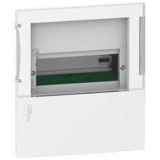 Корпус пластиковый встраиваемый щрв- 6 модулей прозрачная дверь mini pragma MIP22106S