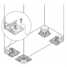 Элемент крепления цоколя к полу, 4 шт. ZN1041