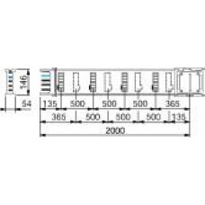 Прямая секция 2м 250a KSA250ED4208