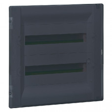 Щит распределительный practibox3, скрытого монтажа, 3 рейки, 54 модуля, ip40, ik 07, с клеммиком заземления, прозрачная дверь (1 шт.) legrand 401708