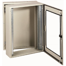 Шкаф 19 дюйм с прозрачной дверью 2-корп.10u гл.380 NSYVD2M10U4