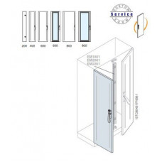 Створка двойной двери 2200x800мм вхш EC2280FC8K