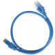 Коммутационный шнур (патч-корд), кат.5е utp, 0,5м, синий itk