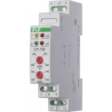 Реле контроля напряжения cp-720 (однофазный, монтаж на din-рейке, 150-450b 16a 1p ip20) евроавтоматика f&fs EA04.009.002