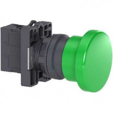 Кнопка зелёная с пружинным возвратом 22мм, грибовидная головка 40 мм 240 в ip54, 1 но, ac/dc XA2EC31