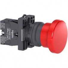 Кнопка красная с пружинным возвратом 22мм, грибовидная головка 40 мм 240 в ip54, 1 нз, ac/dc XA2EC42