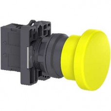 Кнопка жёлтая с пружинным возвратом 22мм, грибовидная головка 40 мм 240 в ip54, 1 но, ac/dc XA2EC51