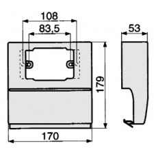 Коробка sbn3-4 a под розетку п.р. 83 мм, глубиной 53 мм для tbn (5 шт.) dkc 3423