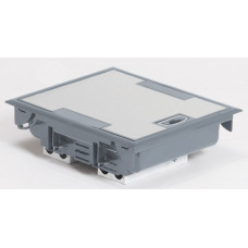 Коробка напольная с глубиной 75 - 105 мм, неукомплектованная, 12 модулей, антикоррозийное покрытие, серый ral 7031 (1 шт.) legrand%s 89605