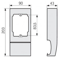 Коробка srcn w под розетку п.р.83.5 мм для tcn (5 шт.) dkc 3415