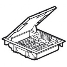 Коробка напольная с глубиной 75 - 105 мм, неукомплектованная, 12 модулей, под покрытие, серый ral 7031 (1 шт.) legrand 89606