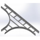 Тройник для лестничного лотка нло 400 х 80 х 3000 мм (радиус поворота 600 мм) тлнло 400х80-600 (1 шт) ostec