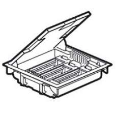 Коробка напольная с глубиной 75 - 105 мм, неукомплектованная, 18 модулей, антикоррозийное покрытие, серый ral 7031 (1 шт.) legrand 89610