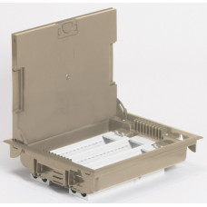 Коробка напольная с глубиной 75 - 105 мм, неукомплектованная, 24 модуля, под покрытие, бежевый ral 1019 (1 шт.) legrand 89617