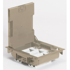 Коробка напольная с глубиной 75 - 105 мм, неукомплектованная, 12 модулей, под покрытие, бежевый ral 1019 (1 шт.) legrand 89607