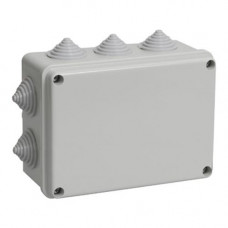 Коробка км41242 оп распаячная для открытой проводки 150х110х70мм ip55 (ral7035, 10 гермовводов) (30шт) иэк UKO10-150-110-070-K41-55