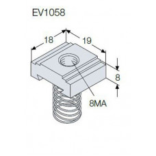 Гайка м8 для ev1050 (100шт) EV1058