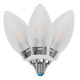 Лампа светодиодная led-c37p-5вт/ww/e14/fr alc02sl promo свеча, матовая, серия crystal, алюминий, теплый белый свет, пластик, тм uniel