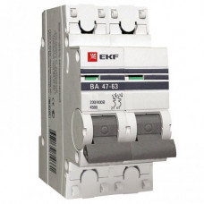 Автоматический выключатель ва 47-63, 2p 20а (в) 4,5ka ekf proximas mcb4763-2-20В-pro